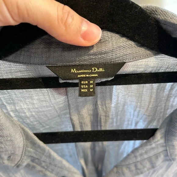 Massimo Dutti Charcoal Button Down Casual Shirt - Picture 9 of 9